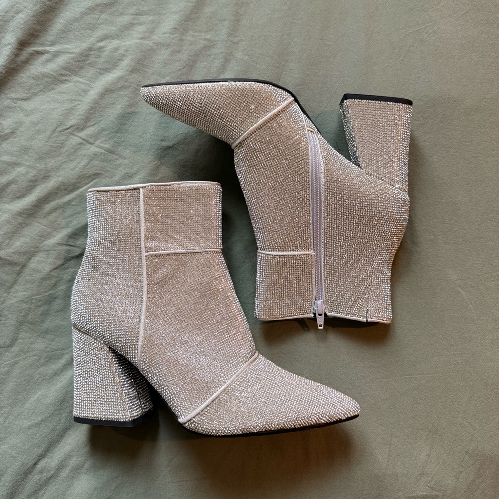a new day Sparkling Silver Ankle Booties